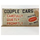 Couple Cars Metal Sign Vintage