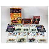 NASCAR Cheerios box, toy, ornaments & cars