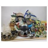 Mixed Collectibles Lot with Trinkets, Figurines, a