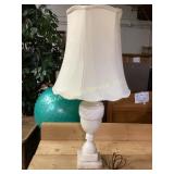 White Table Lamp with Shade