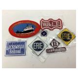 Railroad Memorabilia: 6 Patches and 1 Pin