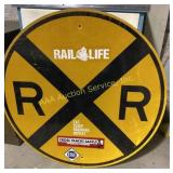 Railroad Crossing Decorative Metal Sign