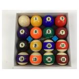 Billiard Pool Ball Set with Cue Ball