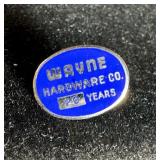 Fort Wayne Wayne Hardware Co. 20-Year Service Pin