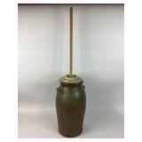 Stoneware Butter Churn, chipped lid