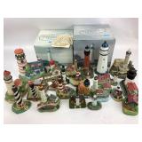 Harbor Lights lighthouse replica figurines with bo