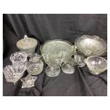 Clear glassware including Stangl pieces