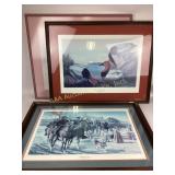 3 Framed Art Prints by Nancy Noel, John J. Audubon