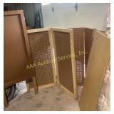 Pegboard panels and foldable pegboard stand