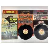 Vinyl records; Elvis, The Beach Boys grease