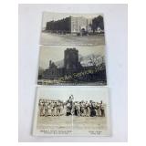 (3) antique Nebraska RP postcards High School in