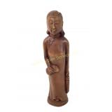 Antique Chinese carved boxwood figure late Qing