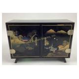 Asian-Style Jewelry Box with Mirrored Interior and