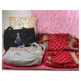 Vera Bradley purses, bath mats