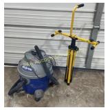 Tri Pod Adjustable Height Stand & Shop Vac -