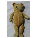 Large jointed straw stuffed teddy bear, 22"