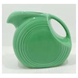 Vintage Fiesta disc water pitcher, green