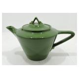 Harlequin teapot, dark green