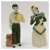 Ceramic Art Studio figure of man with dog and