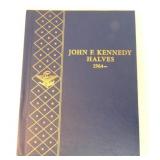 Kennedy half album 1964, with 32 - 1964 halves