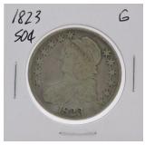 1823 Bust half, G