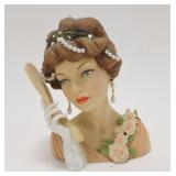 Cameo Girls lady head vase, Blythe