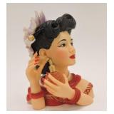 Cameo Girls lady head vase, Emma