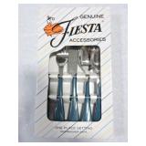 Fiesta Post 86 5 pc flatware set, juniper, NIB