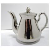 Hall China Philadelphia teapot, 6 cup, silver