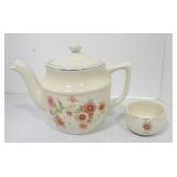 Hall China Mums Medallion teapot and