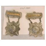 GOF 1883 lot of 2 medals