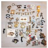 Large lot of telephone related watches, clocks,