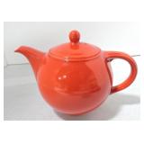 Hall China Globe teapot, Chinese red