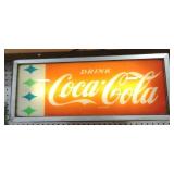 Coca Cola lighted sign, 9"x22"