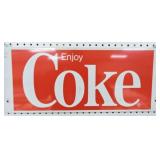 Coca Cola metal sign, 10"x24"