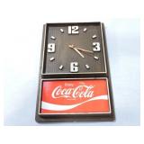 Coca Cola wall clock, electric, works,