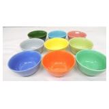 Harlequin lot of 9 - 36s bowls, minor wear