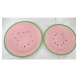 Fiesta Post 86 lot of 2 watermelon plates,