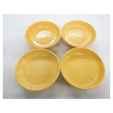 Vintage Fiesta 6" dessert bowl group, 4 yellow