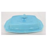 Harlequin 1/2 pound butter dish, turquoise