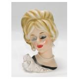 Japan lady's head vase, 7