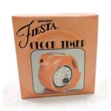 Fiesta Post 86 clock timer, persimmon, NIB