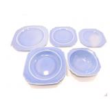 Riviera 5 pc place setting, mauve blue