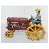 Cast iron tractor and driver