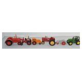 Lot of 6 miniature toy tractors