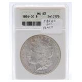 1884-CC Morgan dollar ANACS MS63