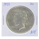 1921 Peace dollar AU