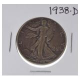 1938-D Walking Liberty half VF20