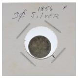 1856 three cent silver F