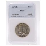 1970-D Kennedy half NNC MS67